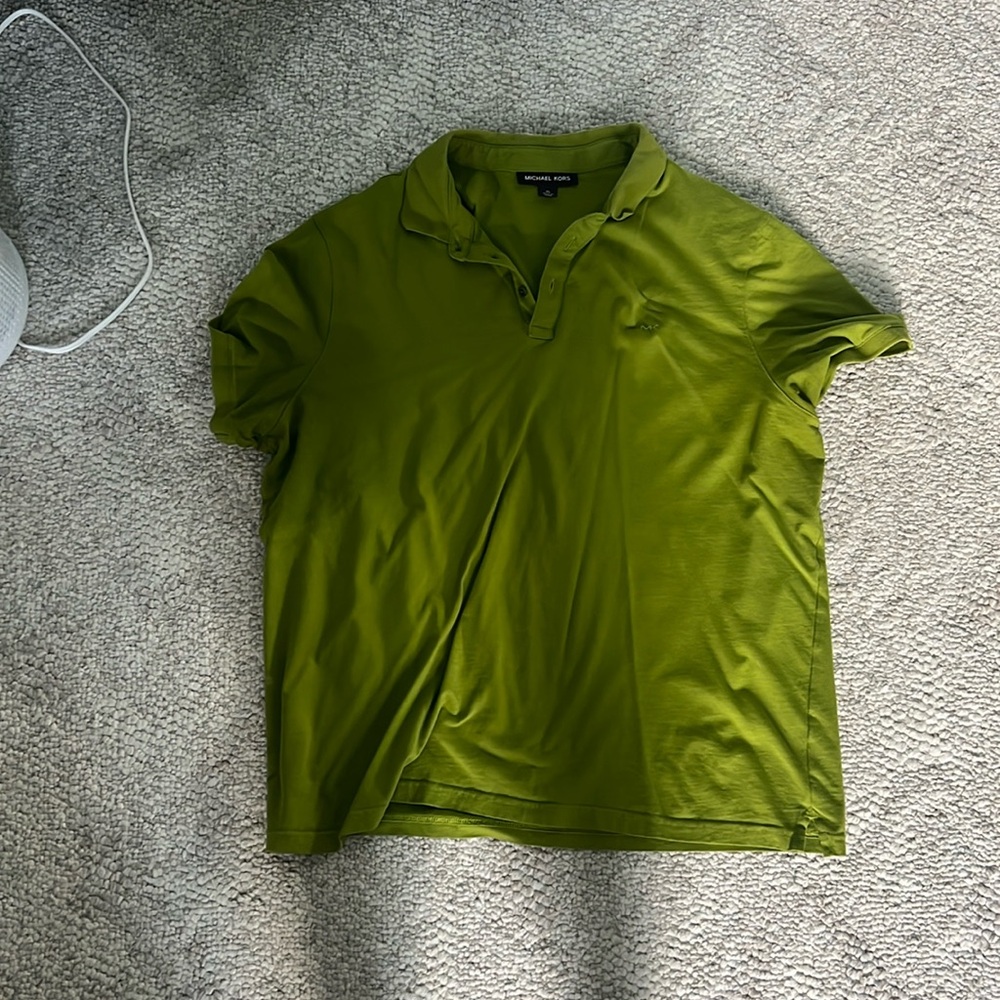 worn once green Michael Kors men’s polo
